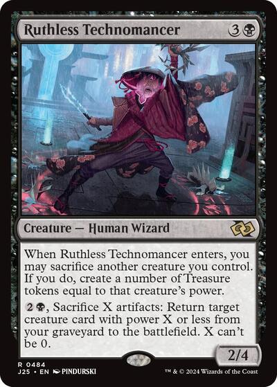 Ruthless Technomancer J25 #484 (Near Mint Rare) Magic: The Gathering: Foundations Jumpstart