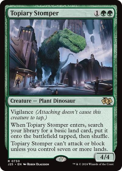 Topiary Stomper J25 #730 (Near Mint Rare) Magic: The Gathering: Foundations Jumpstart