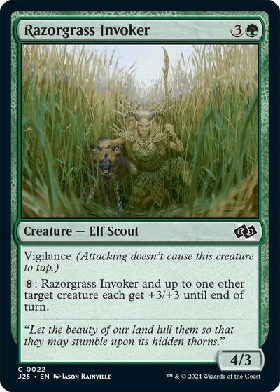 Razorgrass Invoker J25 #22 (Near Mint Common) Magic: The Gathering: Foundations Jumpstart