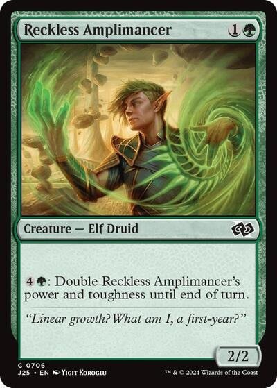 Reckless Amplimancer J25 #706 (Near Mint Common) Magic: The Gathering: Foundations Jumpstart