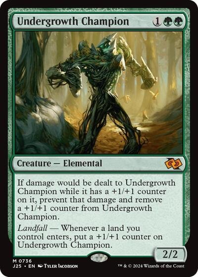 Undergrowth Champion J25 #736 (Near Mint Mythic Rare) Magic: The Gathering: Foundations Jumpstart