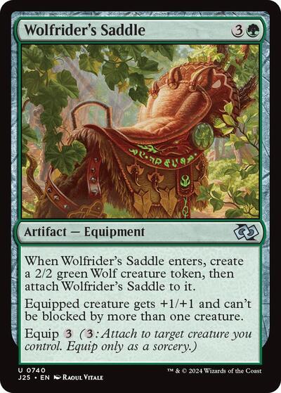 Wolfriders Saddle J25 #740 (Near Mint Uncommon) Magic: The Gathering: Foundations Jumpstart