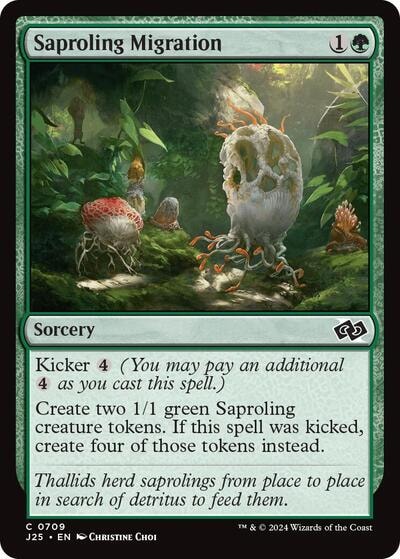 Saproling Migration J25 #709 (Near Mint Common) Magic: The Gathering: Foundations Jumpstart