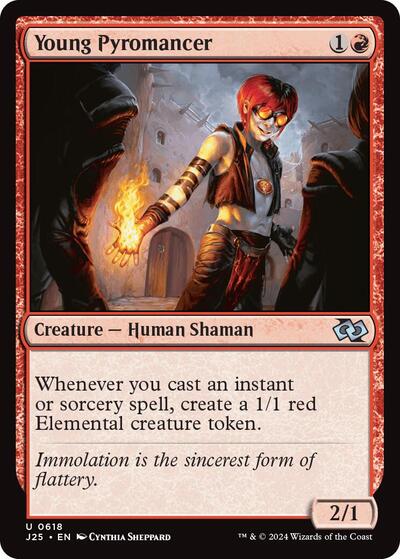 Young Pyromancer J25 #618 (Near Mint Uncommon) Magic: The Gathering: Foundations Jumpstart