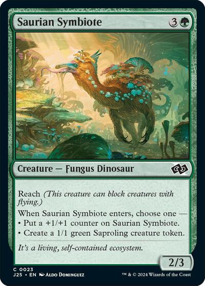 Saurian Symbiote J25 #23 (Near Mint Common) Magic: The Gathering: Foundations Jumpstart