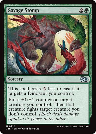 Savage Stomp J25 #710 (Near Mint Uncommon) Magic: The Gathering: Foundations Jumpstart