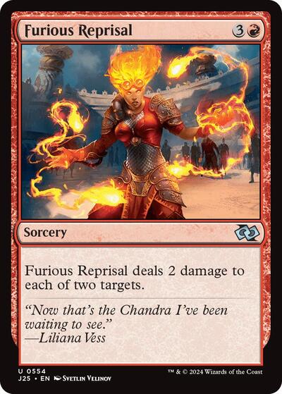 Furious Reprisal J25 #554 (Near Mint Uncommon) Magic: The Gathering: Foundations Jumpstart