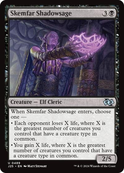 Skemfar Shadowsage J25 #489 (Near Mint Uncommon) Magic: The Gathering: Foundations Jumpstart
