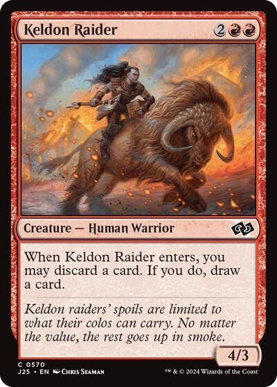 Keldon Raider J25 #570 (Near Mint Common) Magic: The Gathering: Foundations Jumpstart