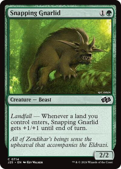 Snapping Gnarlid J25 #714 (Near Mint Common) Magic: The Gathering: Foundations Jumpstart