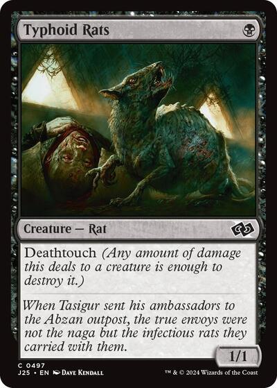 Typhoid Rats J25 #497 (Near Mint Common) Magic: The Gathering: Foundations Jumpstart