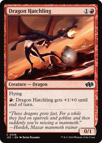 Dragon Hatchling J25 #536 (Near Mint Common) Magic: The Gathering: Foundations Jumpstart