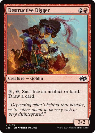 Destructive Digger J25 #133 (Near Mint Common) Magic: The Gathering: Foundations Jumpstart