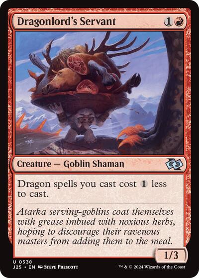 Dragonlords Servant J25 #538 (Near Mint Uncommon) Magic: The Gathering: Foundations Jumpstart