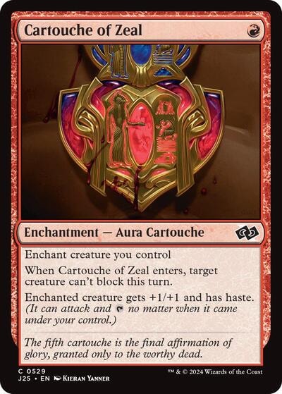 Cartouche of Zeal J25 #529 (Near Mint Common) Magic: The Gathering: Foundations Jumpstart