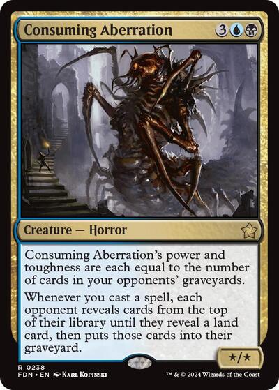 Consuming Aberration FDN #238 (Near Mint Rare) Magic: The Gathering: Foundations