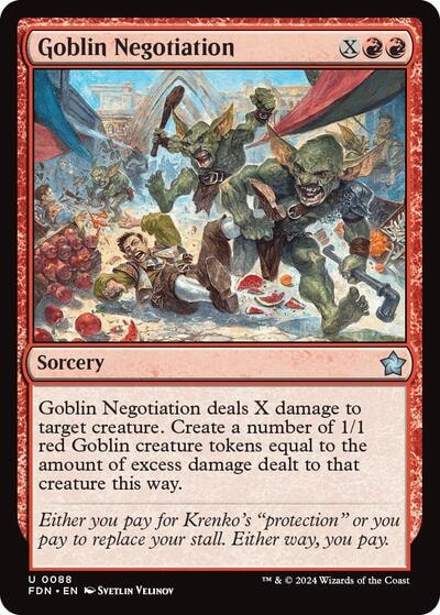 Goblin Negotiation FDN #88 (Near Mint Uncommon) Magic: The Gathering: Foundations