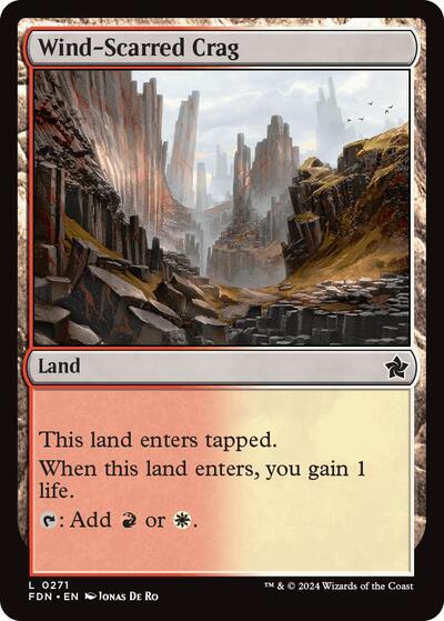 Wind Scarred Crag FDN #271 (Near Mint Land) Magic: The Gathering: Foundations