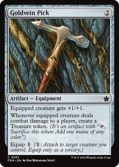 Goldvein Pick FDN #253 (Near Mint Common) Magic: The Gathering: Foundations