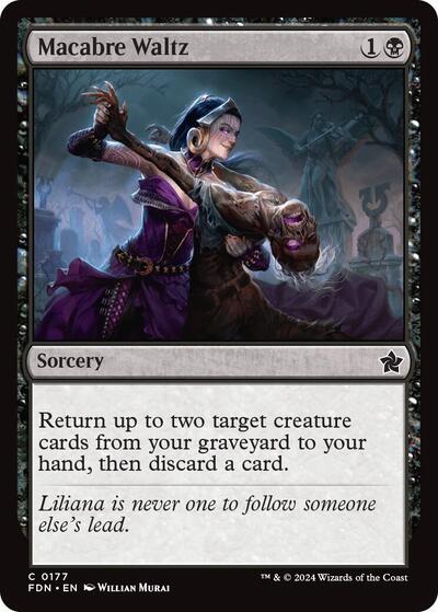 Macabre Waltz FDN #177 (Near Mint Common) Magic: The Gathering: Foundations