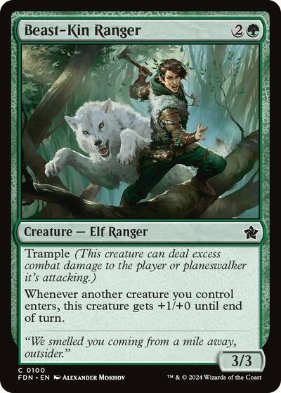 Beast Kin Ranger FDN #100 (Near Mint Common) Magic: The Gathering: Foundations