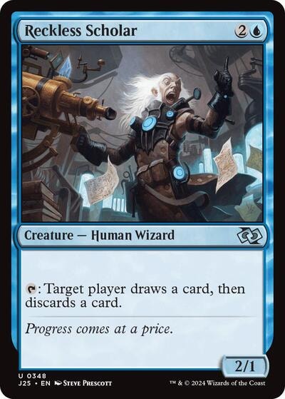 Reckless Scholar J25 #348 (Near Mint Uncommon) Magic: The Gathering: Foundations Jumpstart