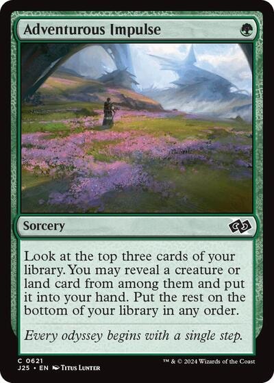 Adventurous Impulse J25 #621 (Near Mint Common) Magic: The Gathering: Foundations Jumpstart