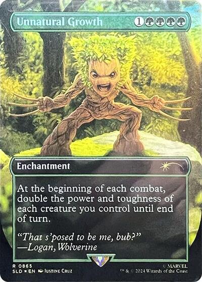 Unnatural Growth (Rainbow Foil) Foil SLD #865 (Near Mint Rare) Magic: The Gathering: Secret Lair Drop Series