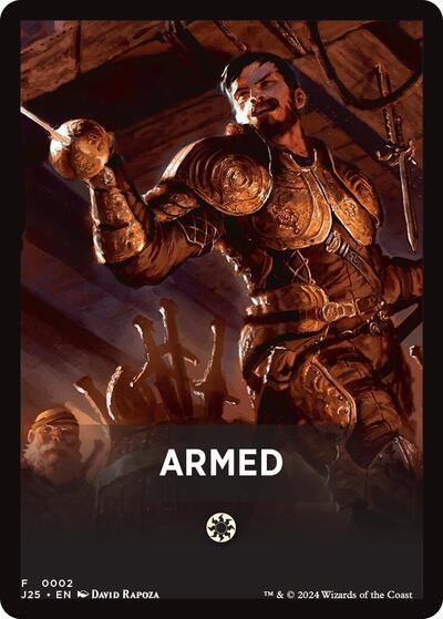 Armed Theme Card J25 #2 (Near Mint T) Magic: The Gathering: Foundations Jumpstart