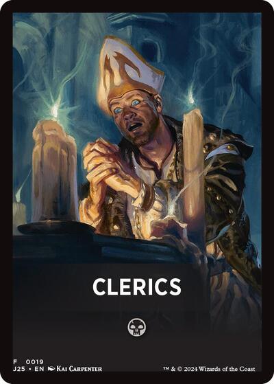 Clerics Theme Card J25 #19 (Near Mint T) Magic: The Gathering: Foundations Jumpstart
