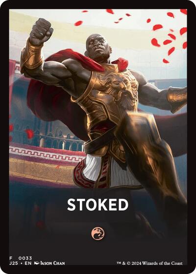 Stoked Theme Card J25 #33 (Near Mint T) Magic: The Gathering: Foundations Jumpstart