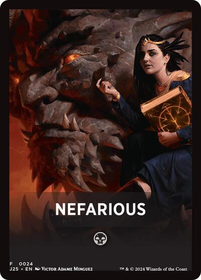 Nefarious Theme Card J25 #24 (Near Mint T) Magic: The Gathering: Foundations Jumpstart