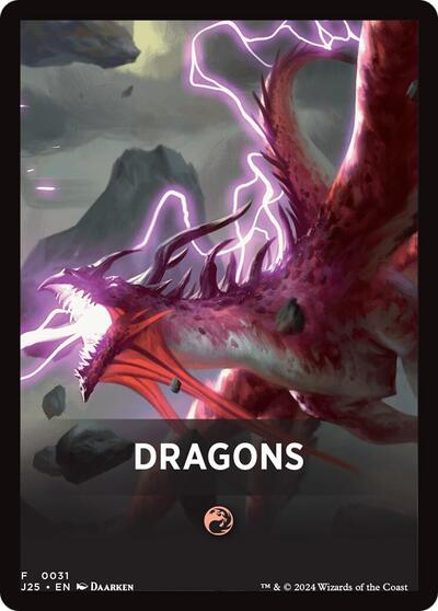 Dragons Theme Card J25 #31 (Near Mint T) Magic: The Gathering: Foundations Jumpstart