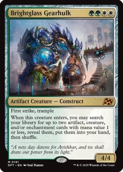 Brightglass Gearhulk DFT #191 (Near Mint Mythic Rare) Magic: The Gathering: Aetherdrift