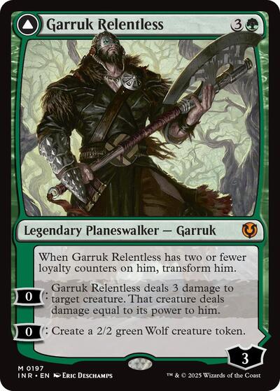Garruk Relentless INR #197 (Lightly Played Mythic Rare) Magic: The Gathering: Innistrad Remastered