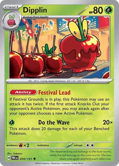 Dipplin PRE #010/131 (Near Mint Uncommon) Pokemon: SV: Prismatic Evolutions