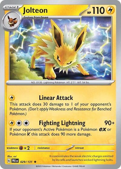 Jolteon SV: Prismatic Evolutions PRE #029/131 (Rare) Pokemon: