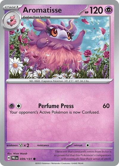 Aromatisse Reverse Holofoil PRE #039/131 (Near Mint Common) Pokemon: SV: Prismatic Evolutions