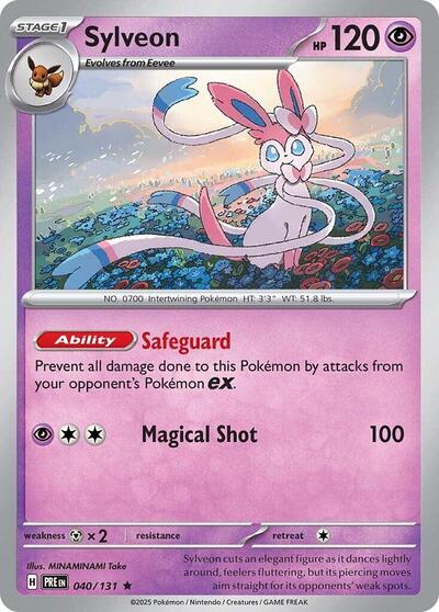 Sylveon Holofoil PRE #040/131 (Near Mint Rare) Pokemon: SV: Prismatic Evolutions