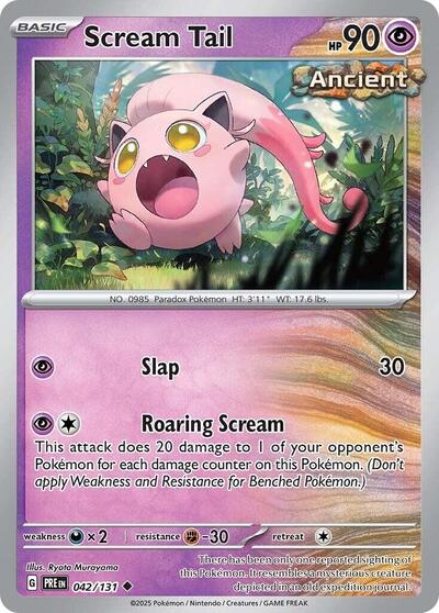Scream Tail SV: Prismatic Evolutions PRE #042/131 (Uncommon) Pokemon: