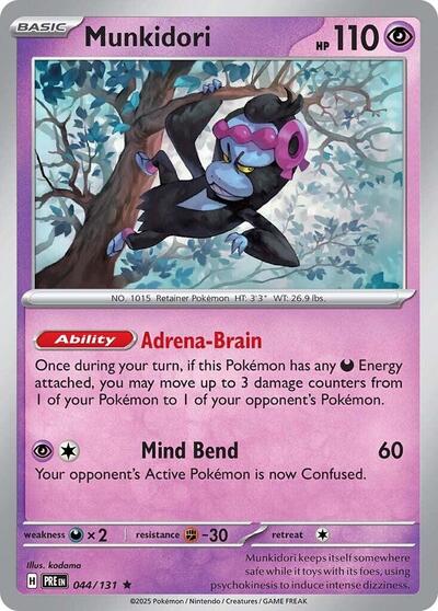 Munkidori Holofoil PRE #044/131 (Near Mint Rare) Pokemon: SV: Prismatic Evolutions