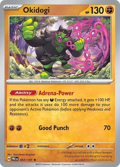 Okidogi Holofoil PRE #057/131 (Near Mint Rare) Pokemon: SV: Prismatic Evolutions