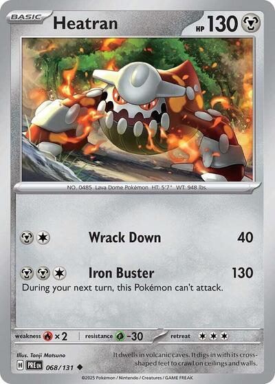Heatran SV: Prismatic Evolutions PRE #068/131 (Uncommon) Pokemon: