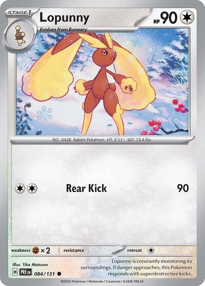 Lopunny PRE #084/131 (Near Mint Common) Pokemon: SV: Prismatic Evolutions