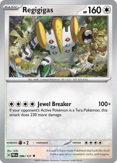 Regigigas PRE #086/131 (Near Mint Uncommon) Pokemon: SV: Prismatic Evolutions