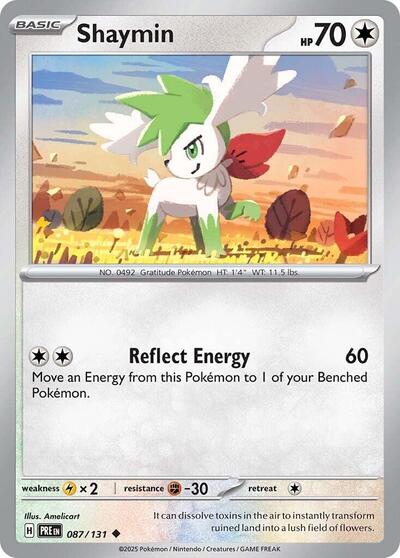 Shaymin PRE #087/131 (Near Mint Uncommon) Pokemon: SV: Prismatic Evolutions