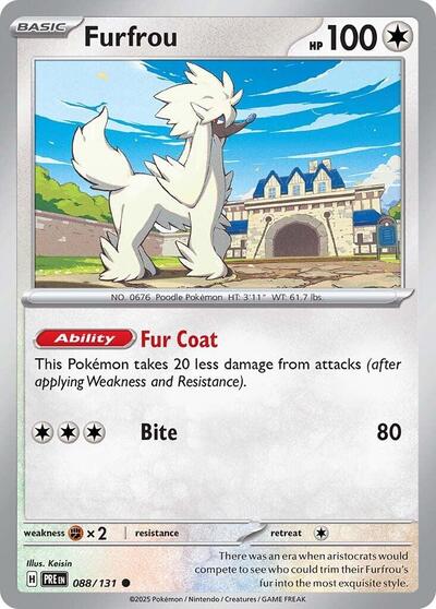 Furfrou SV: Prismatic Evolutions PRE #088/131 (Common) Pokemon: