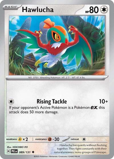 Hawlucha PRE #089/131 (Near Mint Uncommon) Pokemon: SV: Prismatic Evolutions
