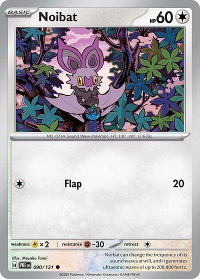 Noibat PRE #090/131 (Near Mint Common) Pokemon: SV: Prismatic Evolutions