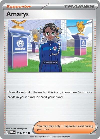 Amarys 093 131 SV: Prismatic Evolutions PRE #093/131 (Common) Pokemon: